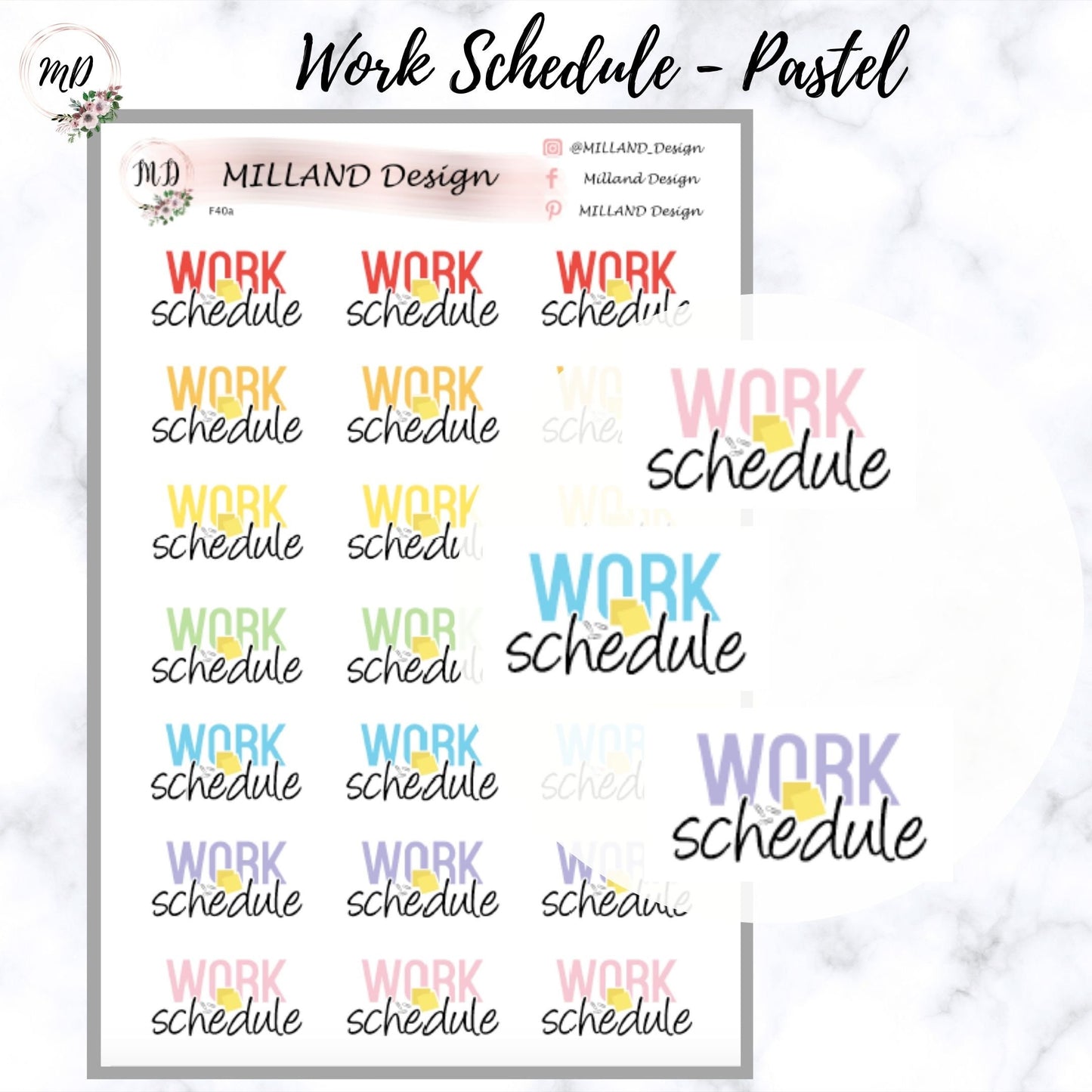 Work Schedule Functional Sticker