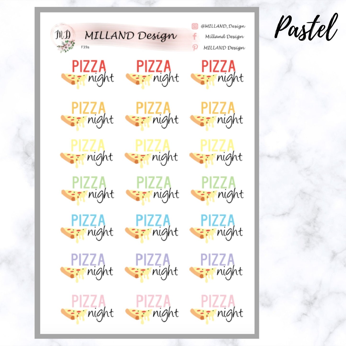 Pizza Night Functional Sticker
