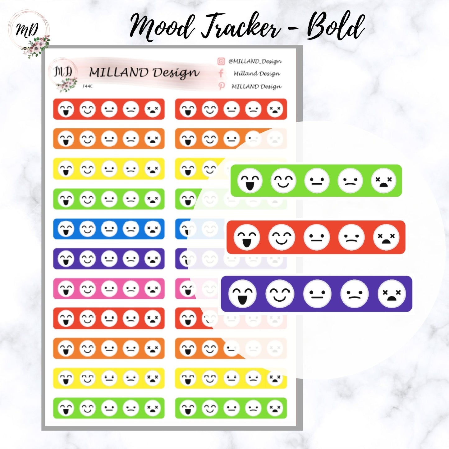 Mood Tracker Functional Sticker