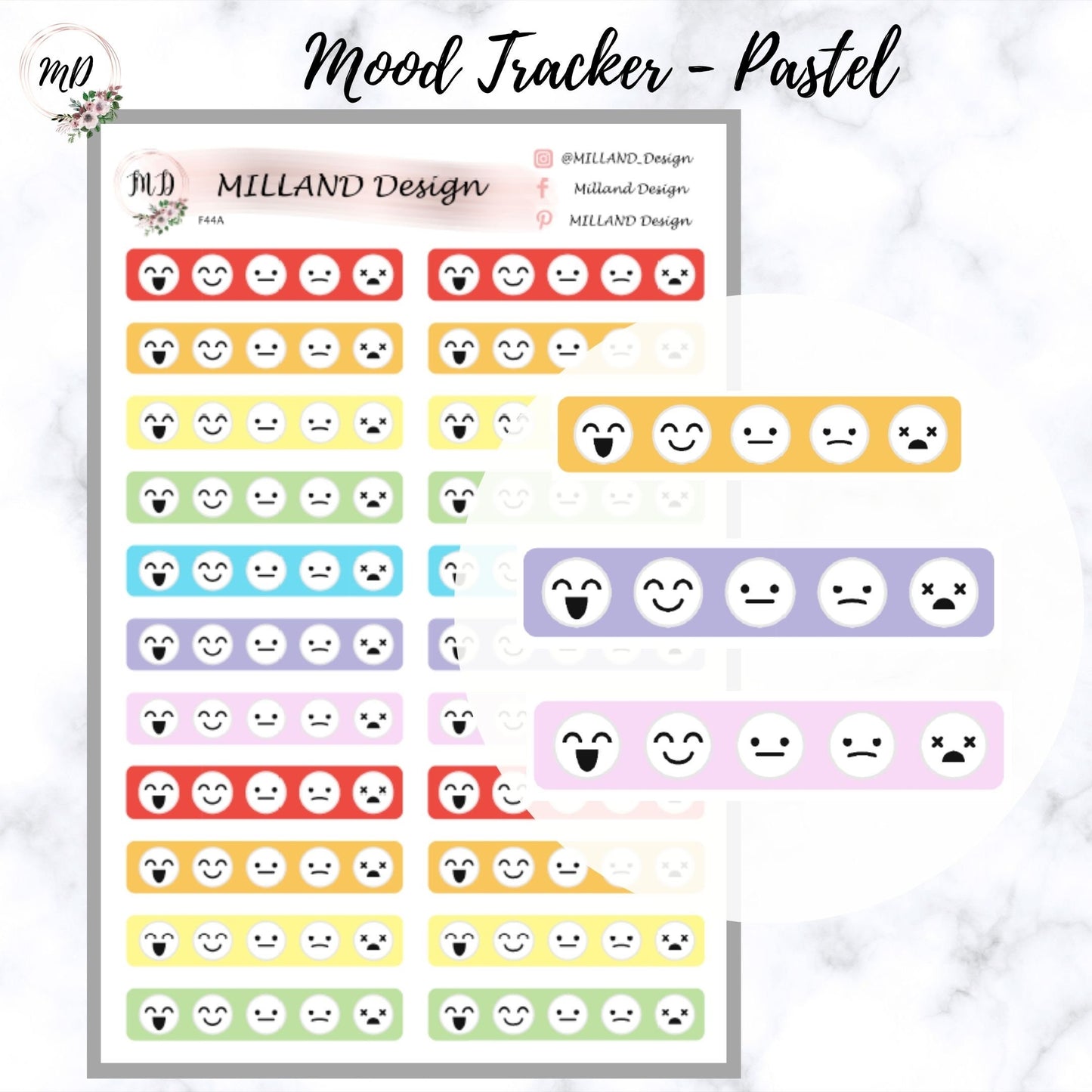Mood Tracker Functional Sticker