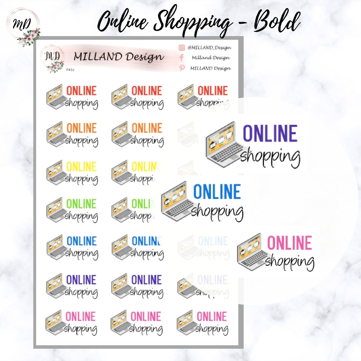 Online Shopping Functional Sticker