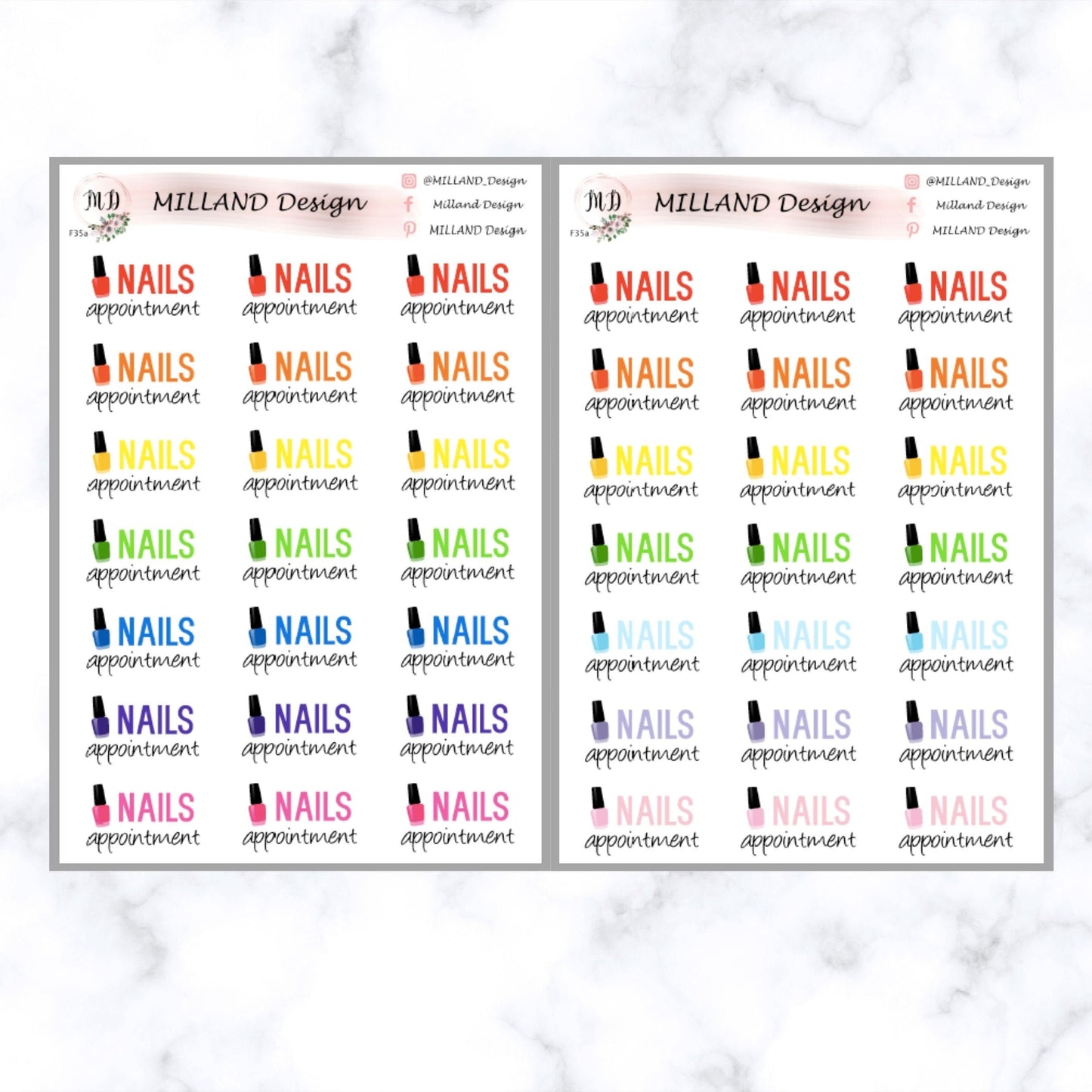 Nails Appointment Functional Sticker