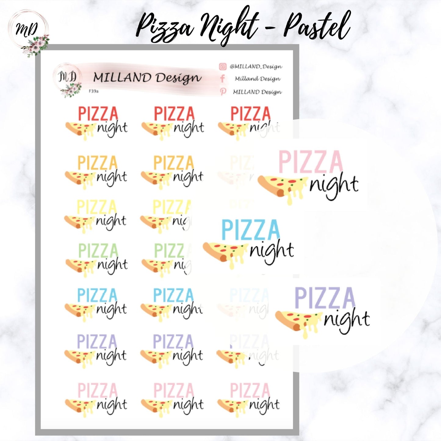 Pizza Night Functional Sticker