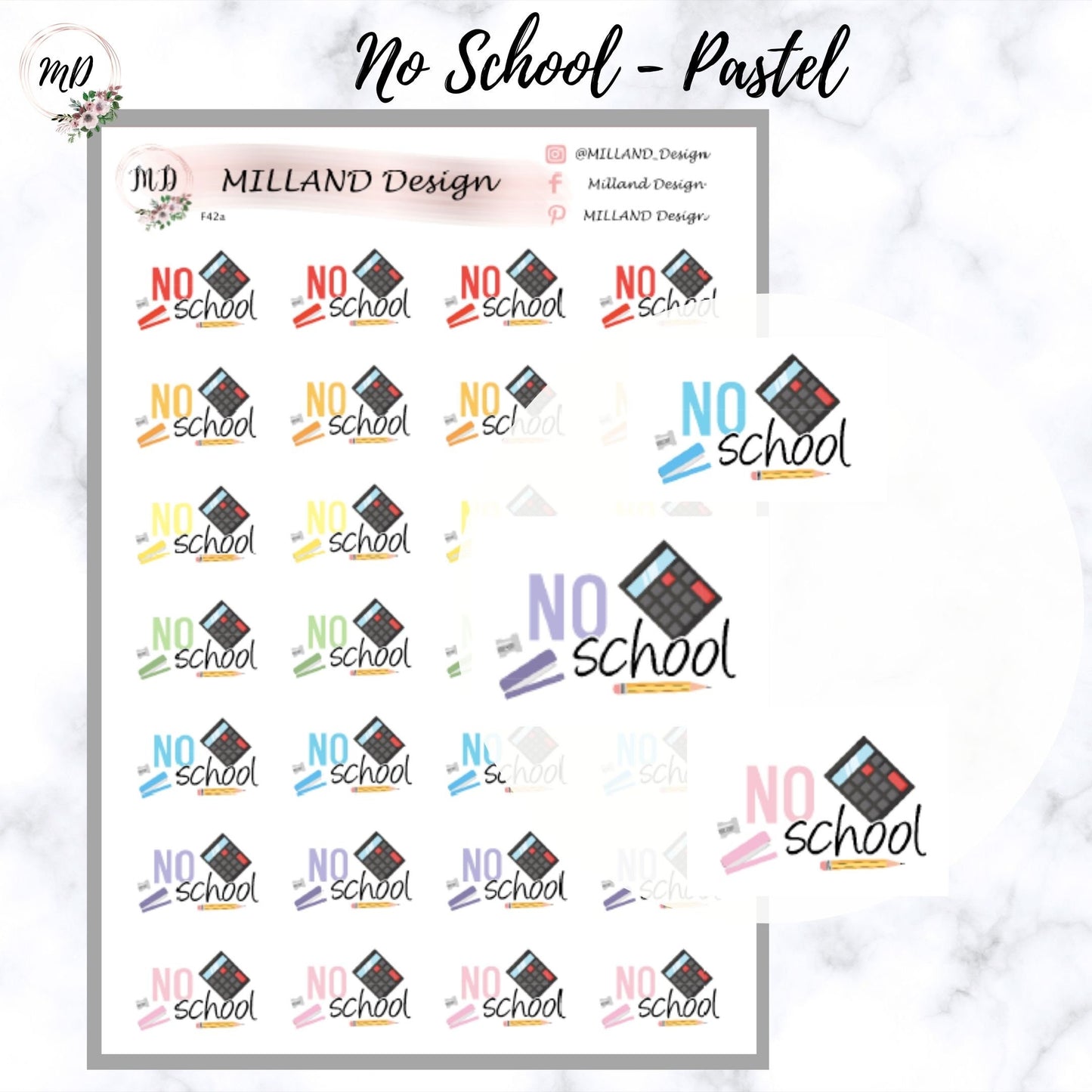 No School Functional Sticker
