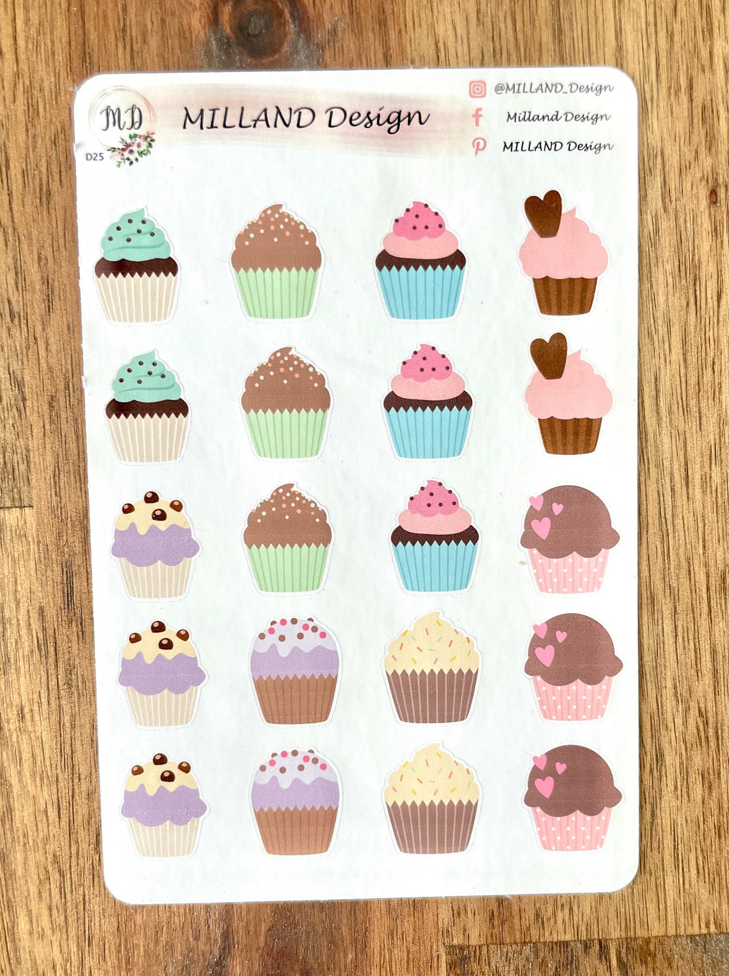 Cupcake Decorative Sticker