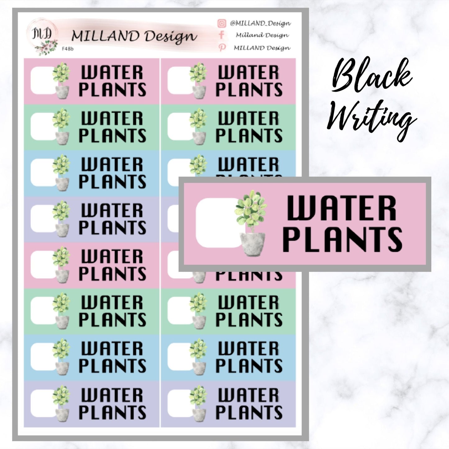 Water Plants Functional Sticker