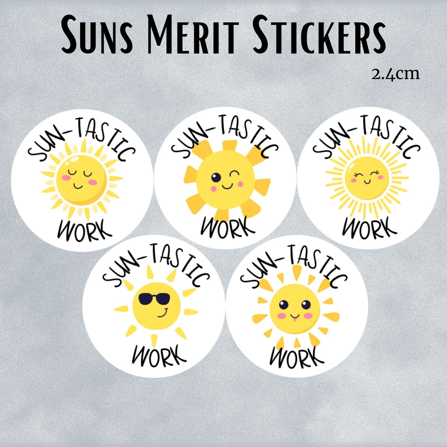 Cute Suns General Merit Stickers