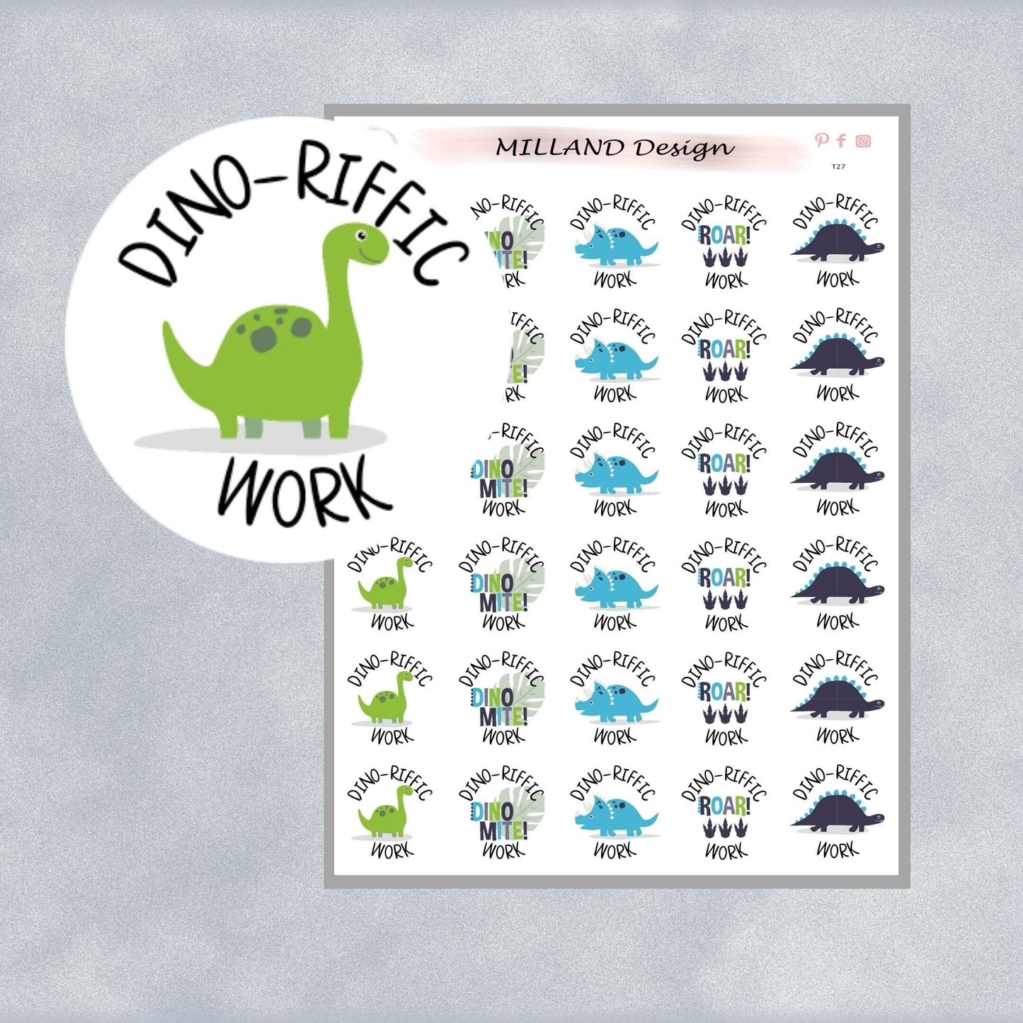 Dinosaur General Merit Stickers