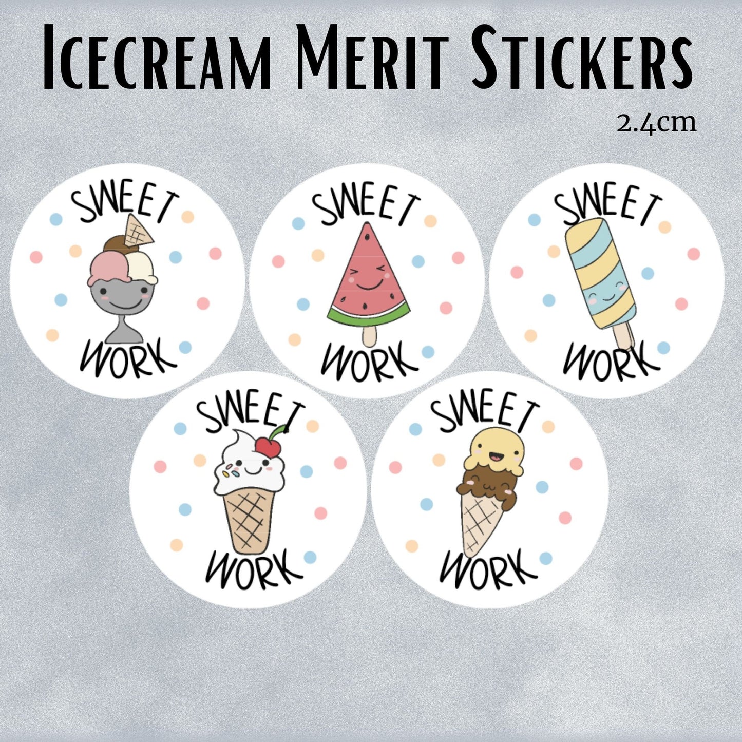 Ice Cream General Merit Stickers