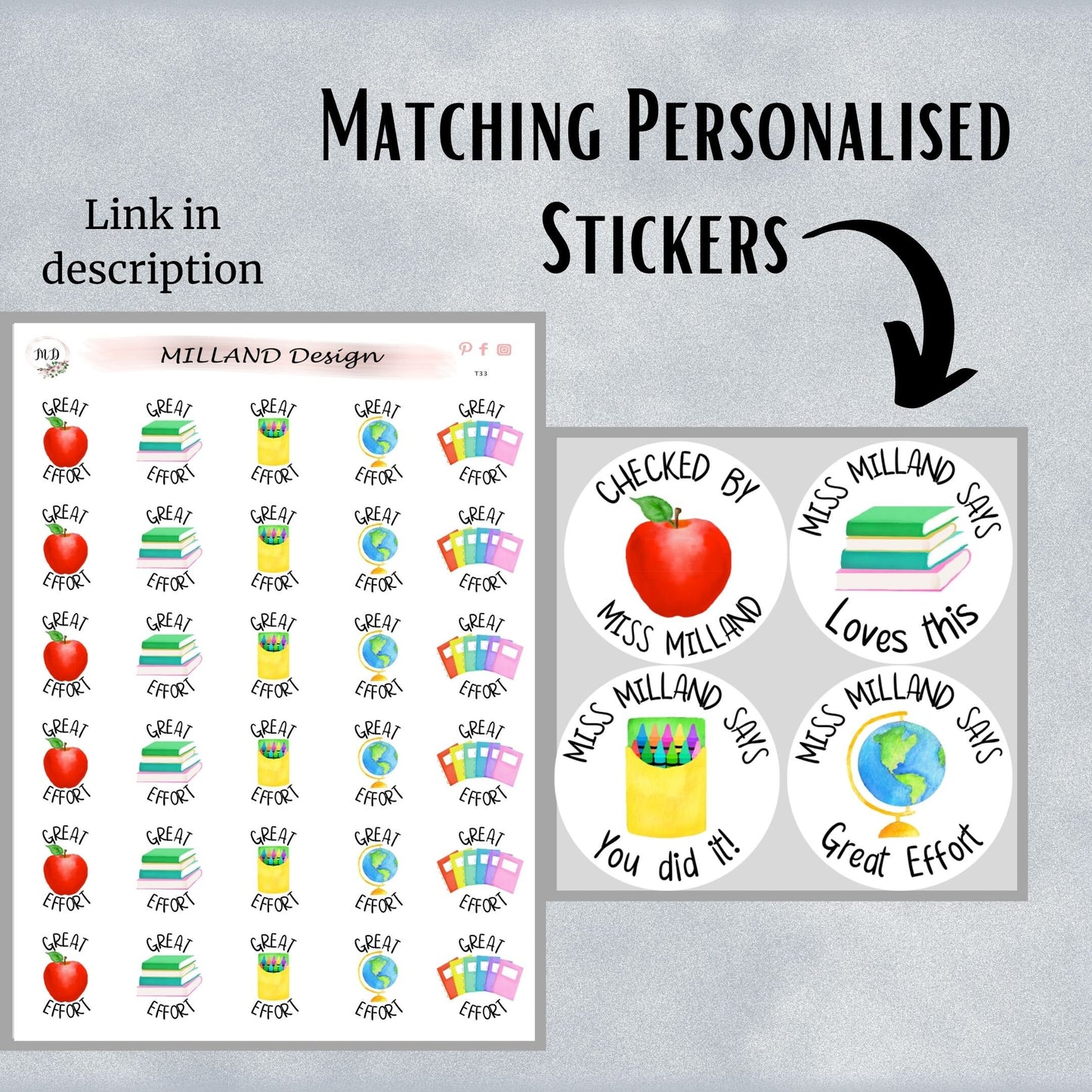 School General Merit Stickers