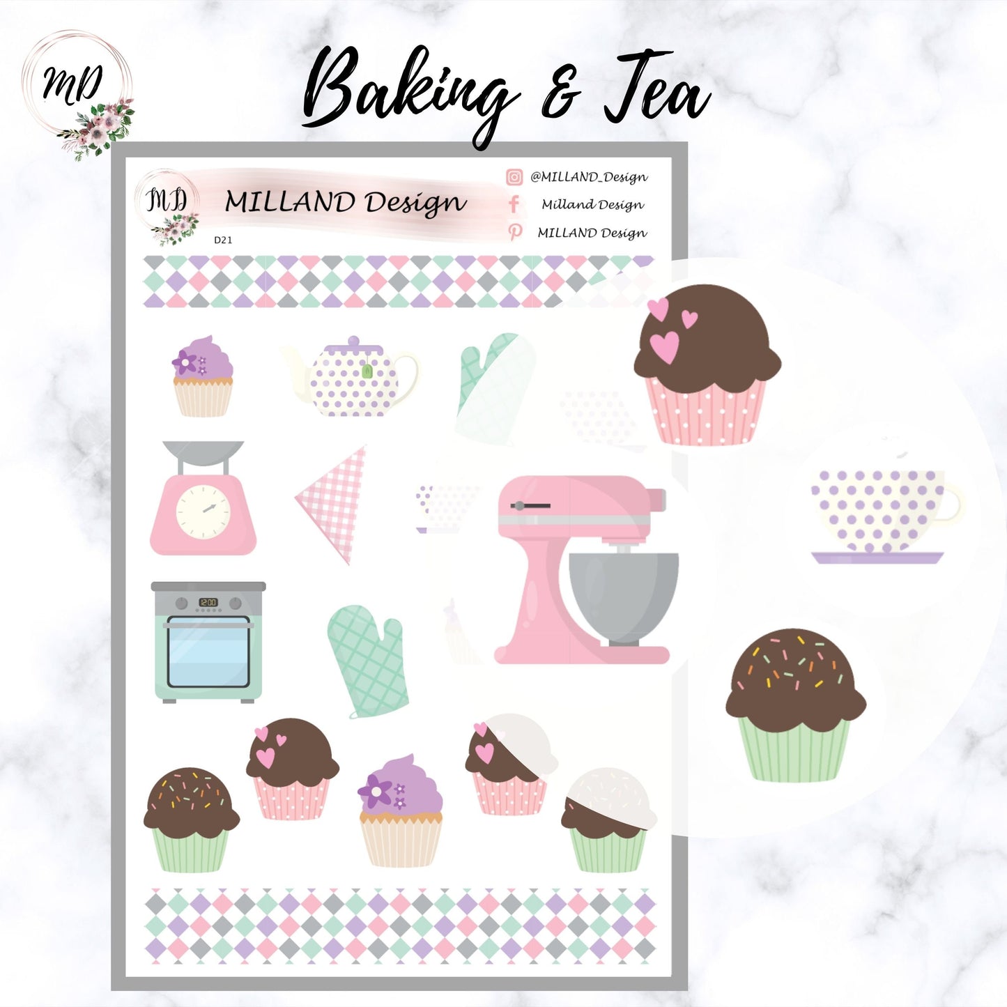 Baking & Tea Decorative Sticker
