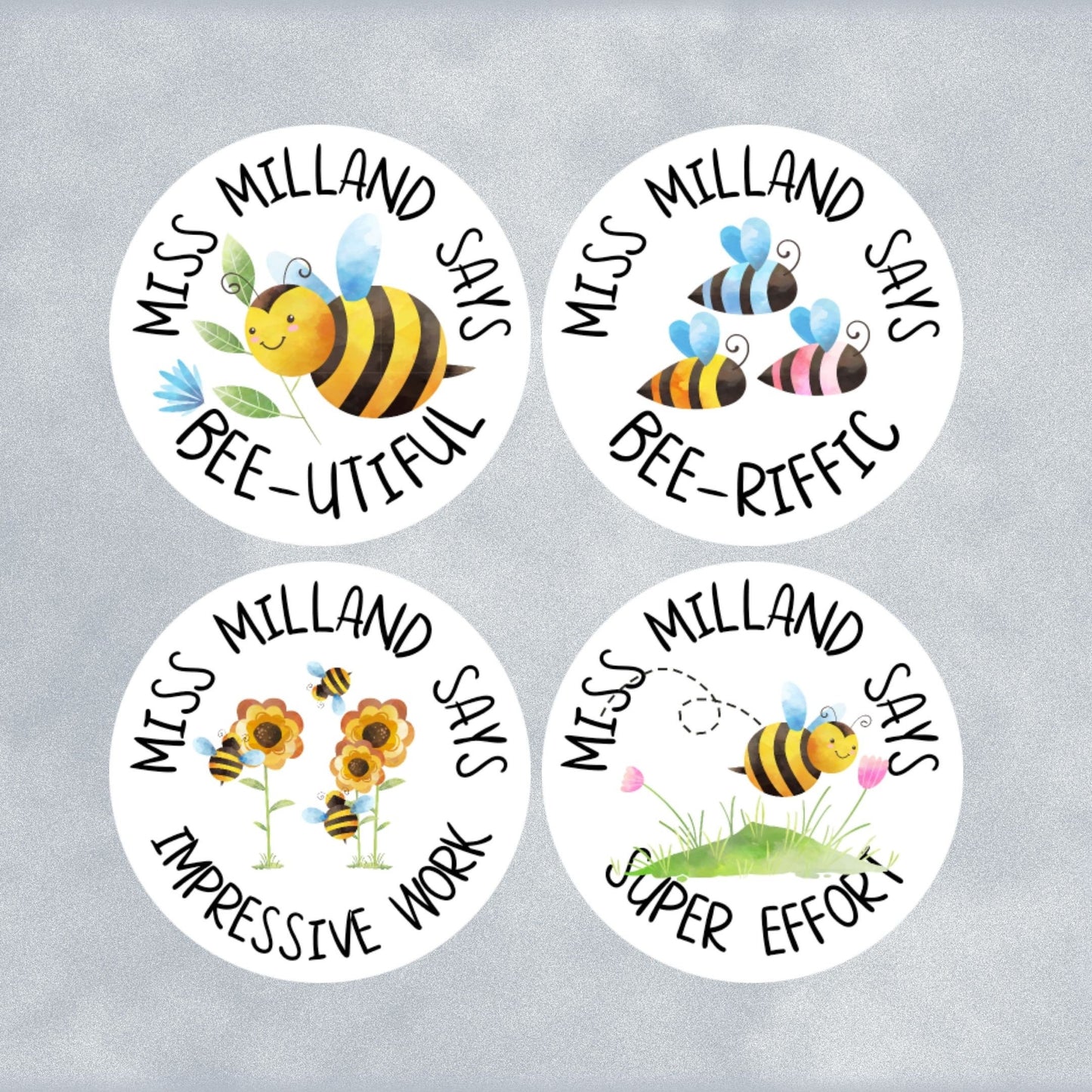 Bee Custom Personalised Teaching Stickers
