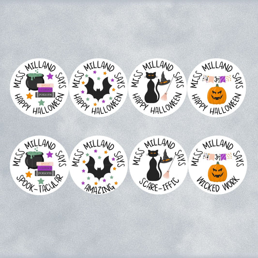 Halloween Custom Personalised Teacher Stickers