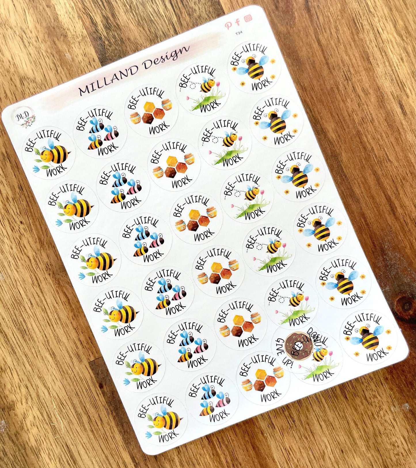 Bee General Merit Stickers