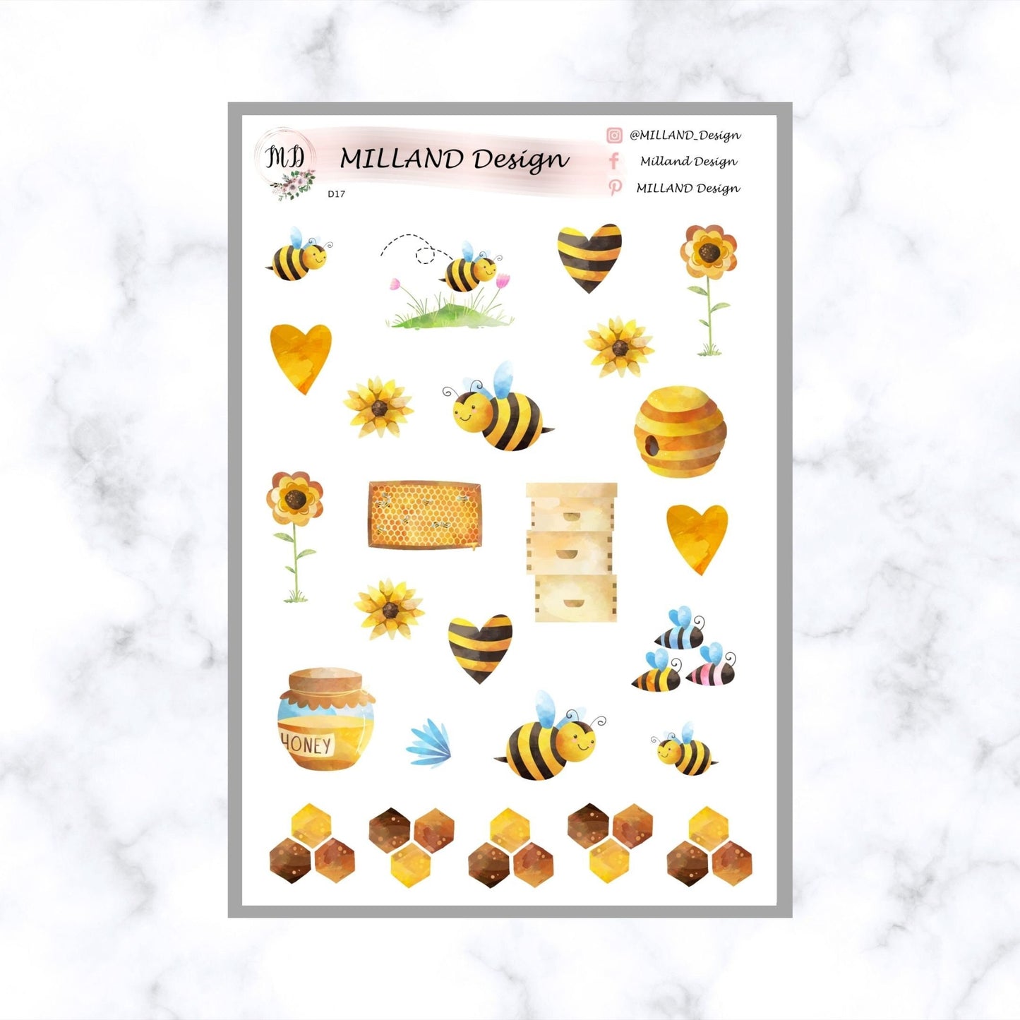 Bee Decorative Sticker