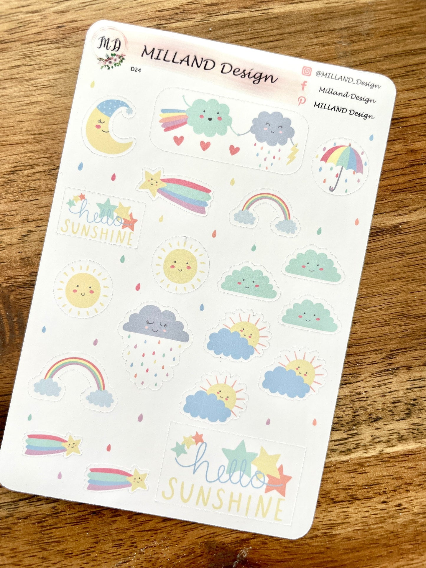 Cute Weather Decorative Sticker