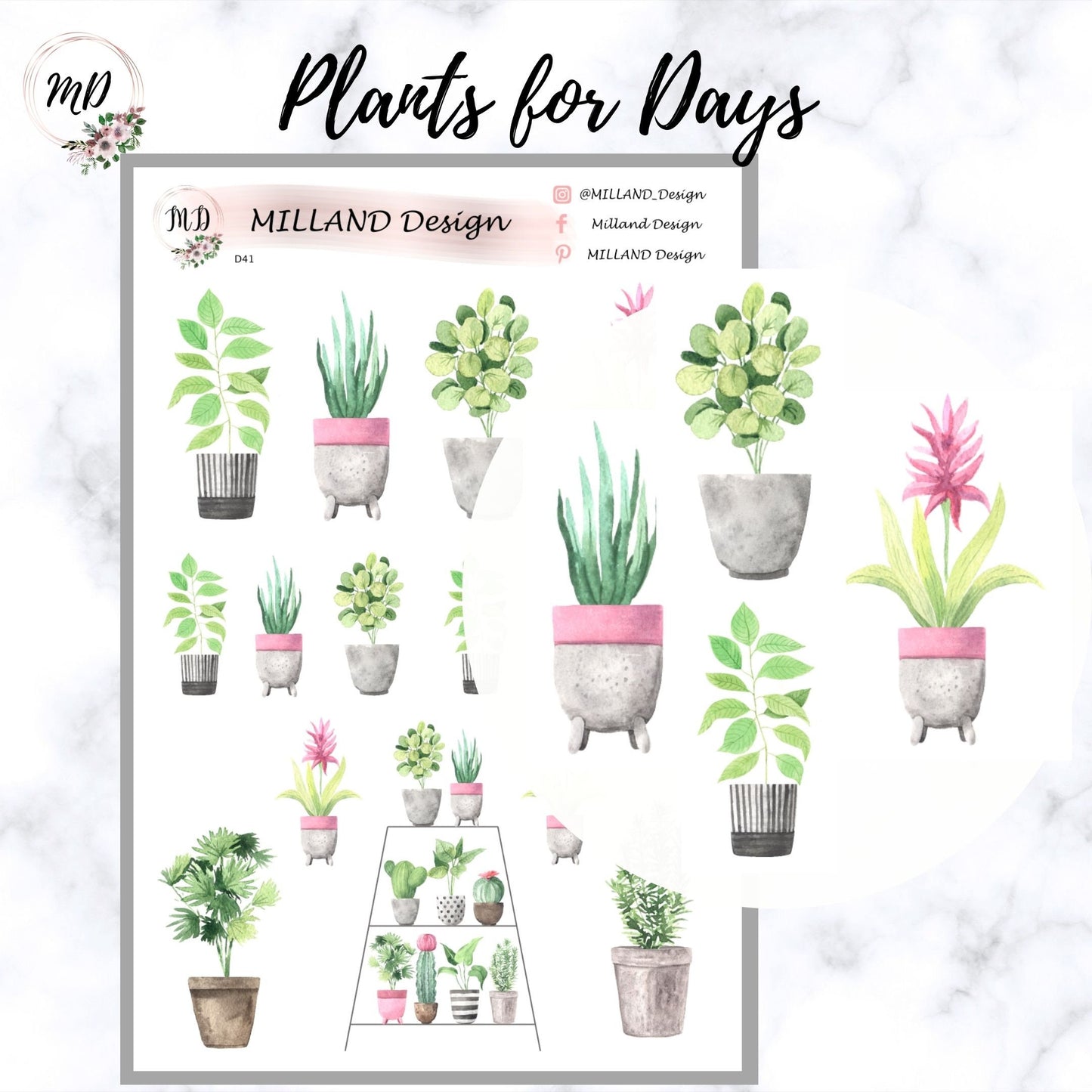 Plants for Days Decorative Sticker