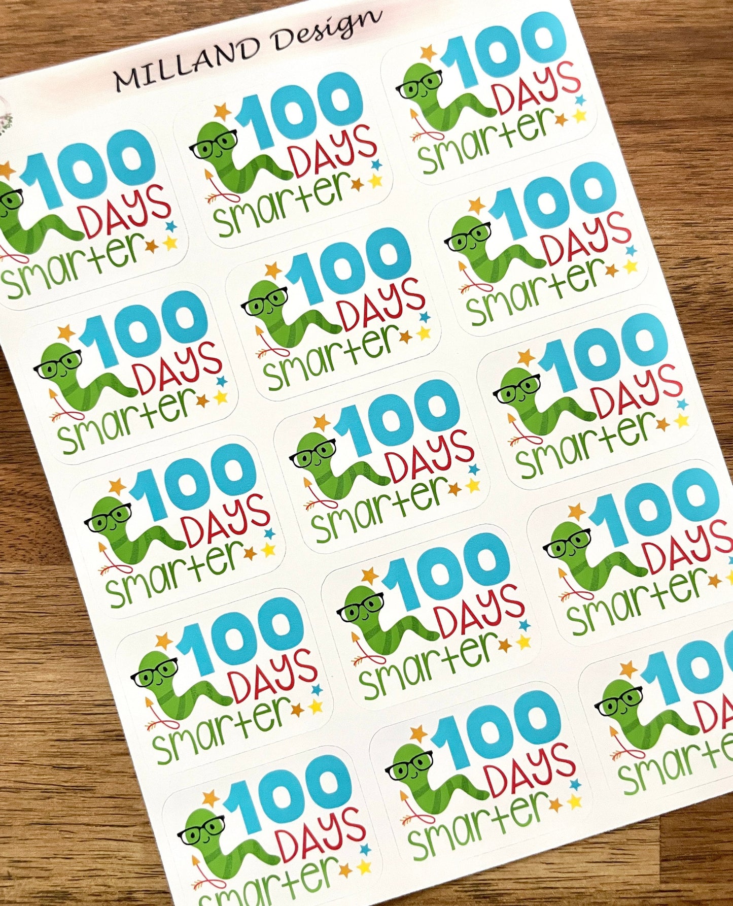 100 Days of Learning sticker for Kindergarten / Prep