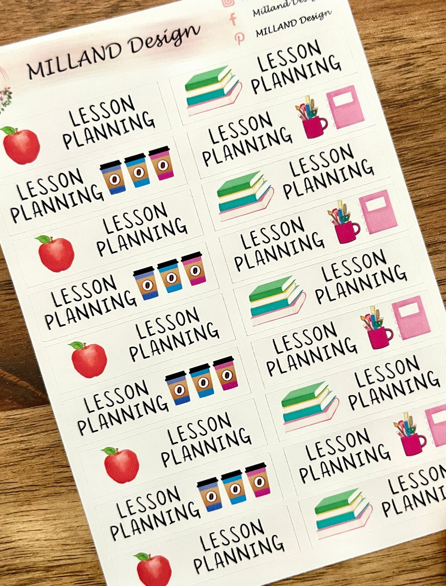 Lesson Planning Sticker