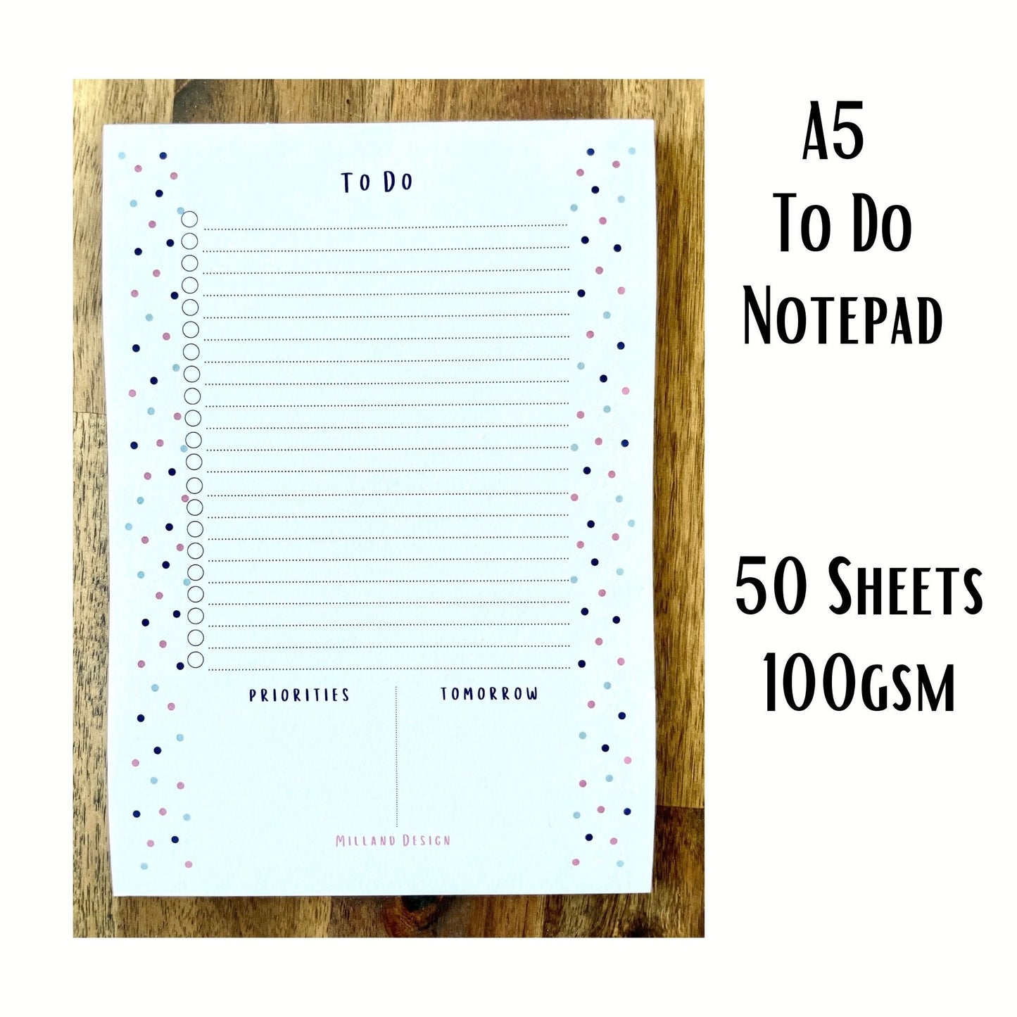 A5 To Do Notepad