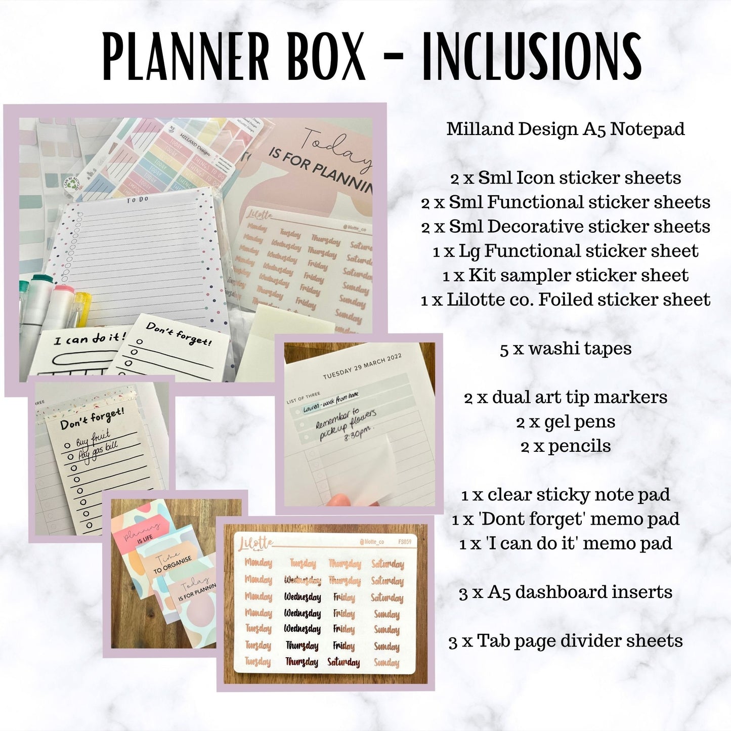 Planner Box - Stickers and Stationery