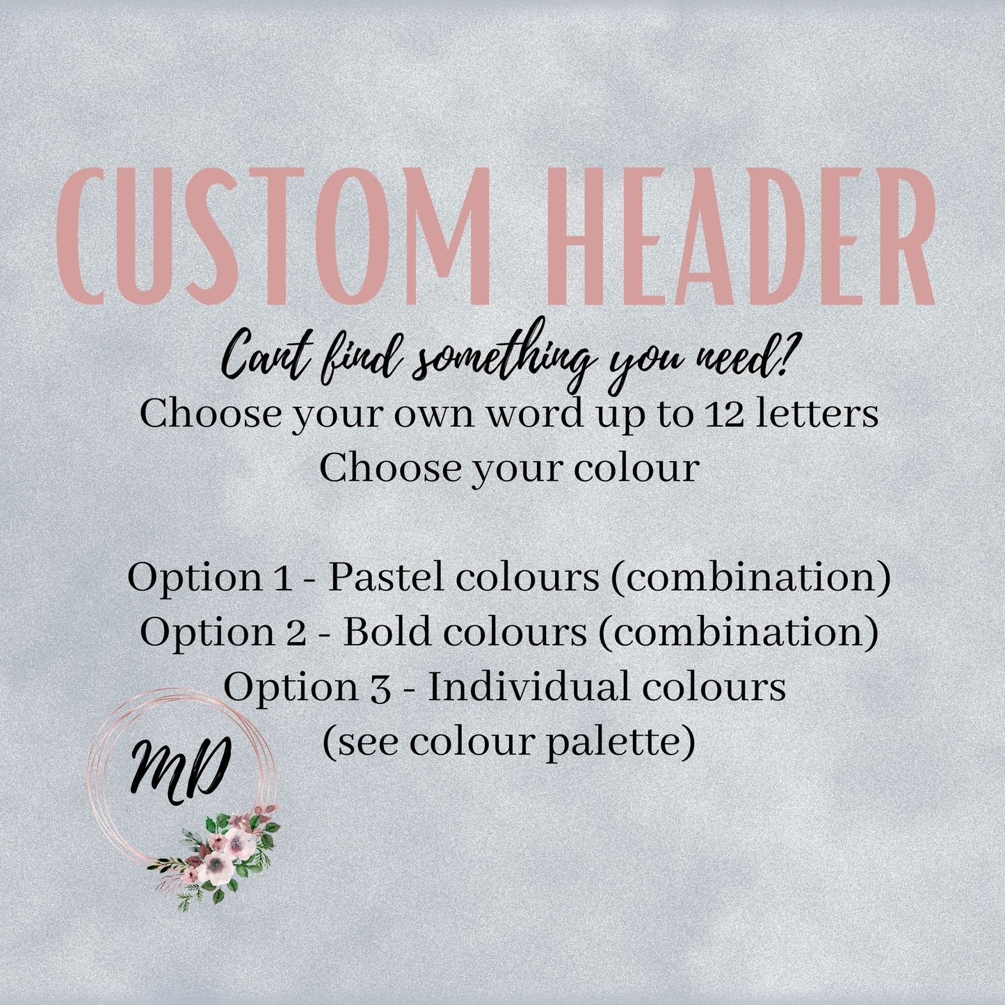 Custom Headers | Functional stickers | Planner stickers | Custom text | Custom text planner sticker | LBD | Kikki K
