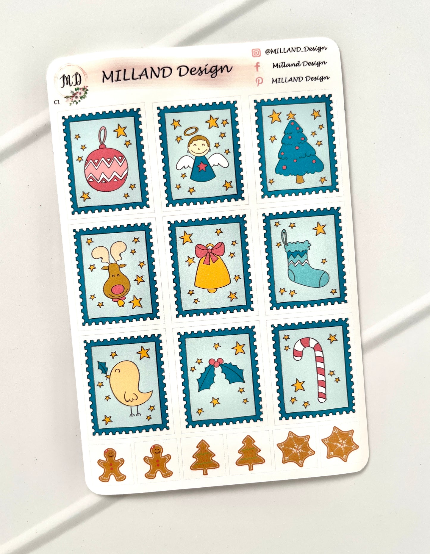 Decorative Christmas Stamps - Embellishment only