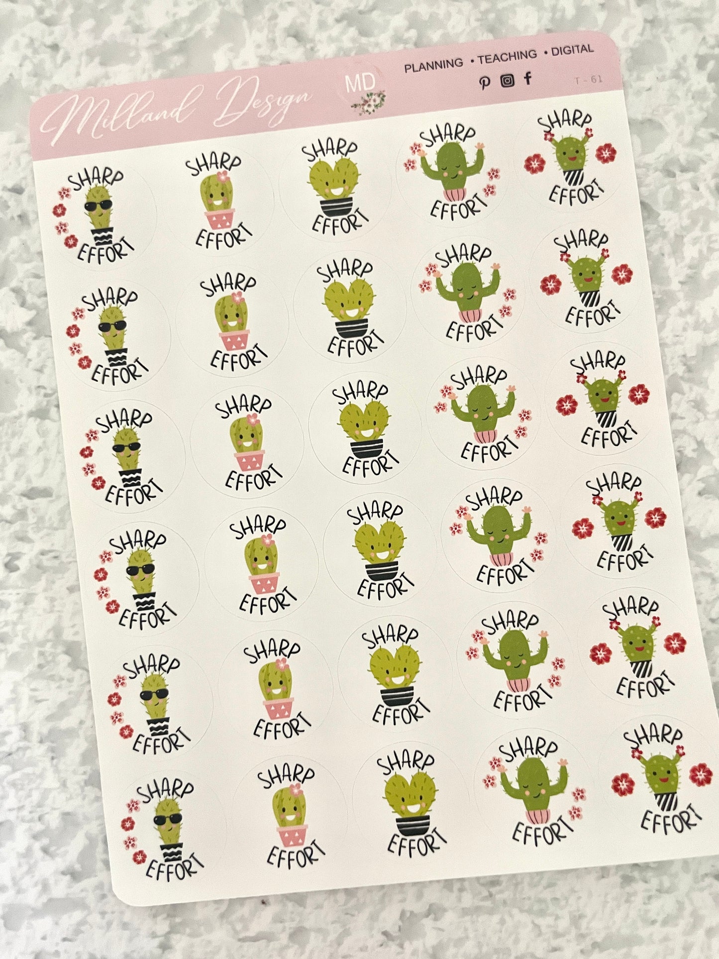 Cactus General Merit Stickers